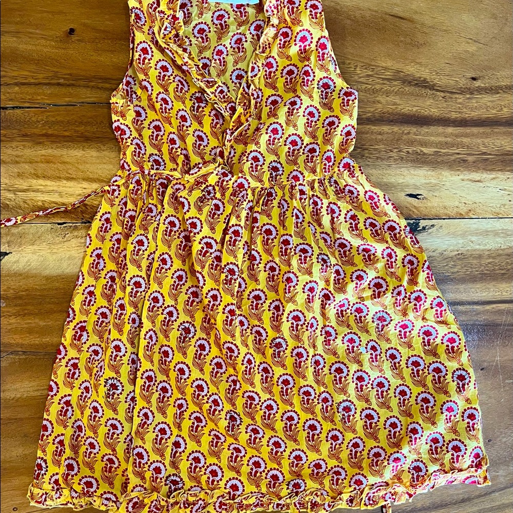 Beautiful flower summer wrap dress.